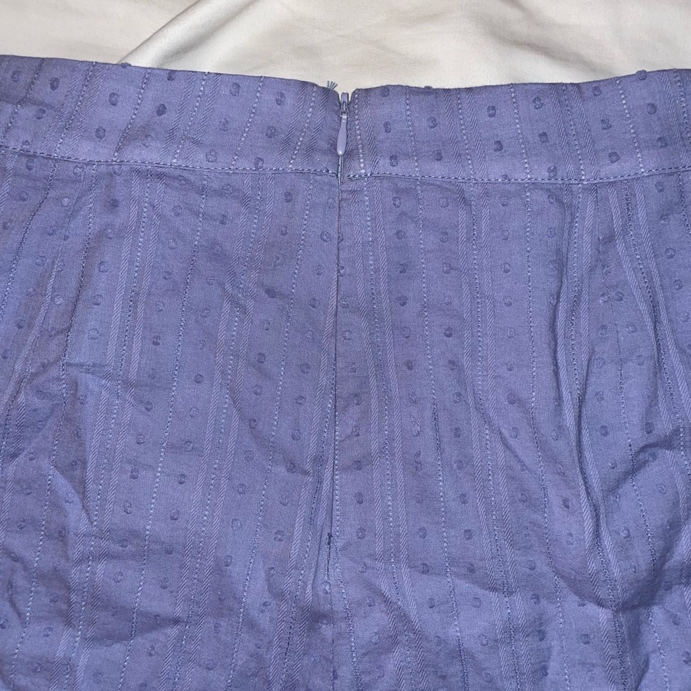 Blue Cotton Patterned Mini Skirt - image 4